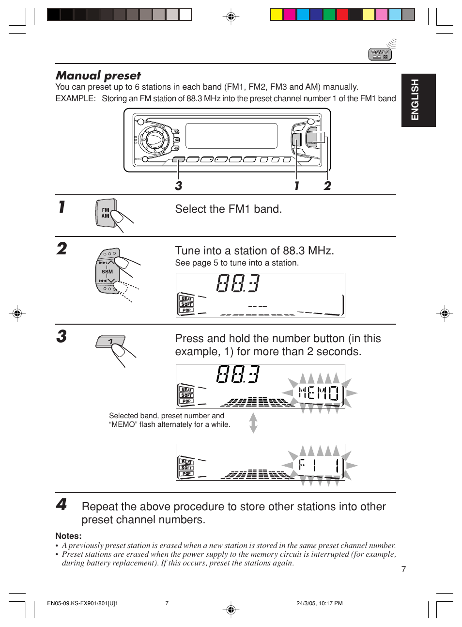 JVC KS-FX801 User Manual | Page 7 / 37