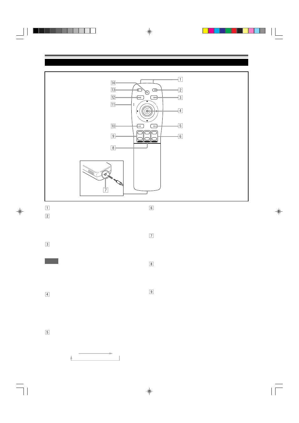 Remote control unit, 11 controls and features (cont.) | JVC DLA-M5000SCU User Manual | Page 11 / 68