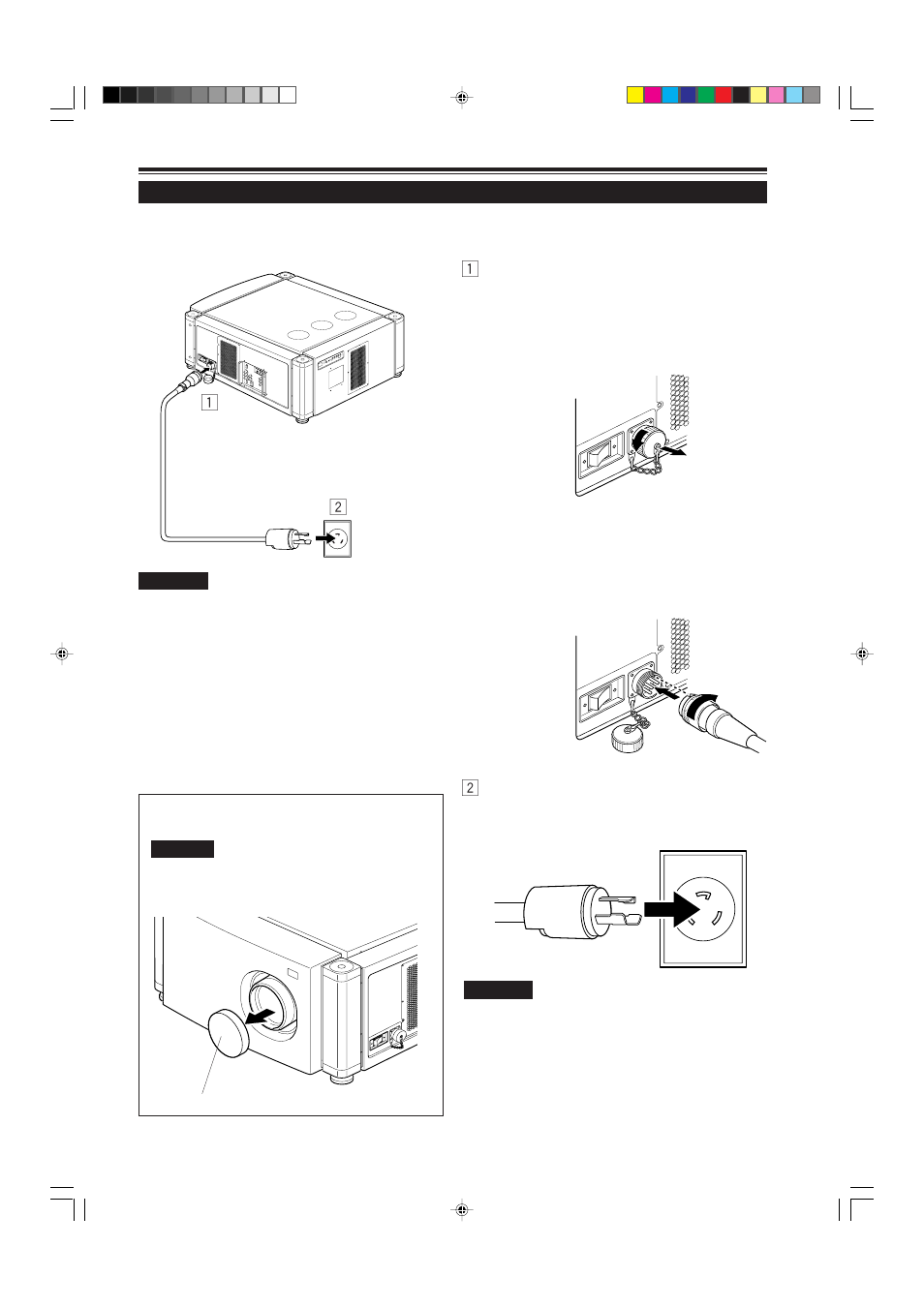 12 connecting the power cord (supplied), Of the projector | JVC DLA-M5000SCU User Manual | Page 23 / 68
