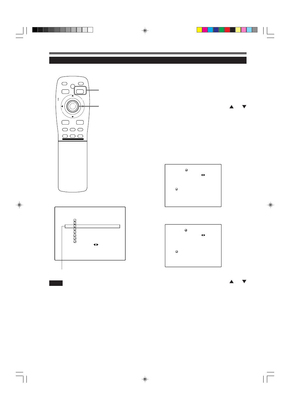 Adjusting picture quality, Press the menu/enter button, Remote control unit ■ main menu | 38 operating the main menu (cont.), When av signals are input, When computer-related signals are input | JVC DLA-M5000SCU User Manual | Page 38 / 68