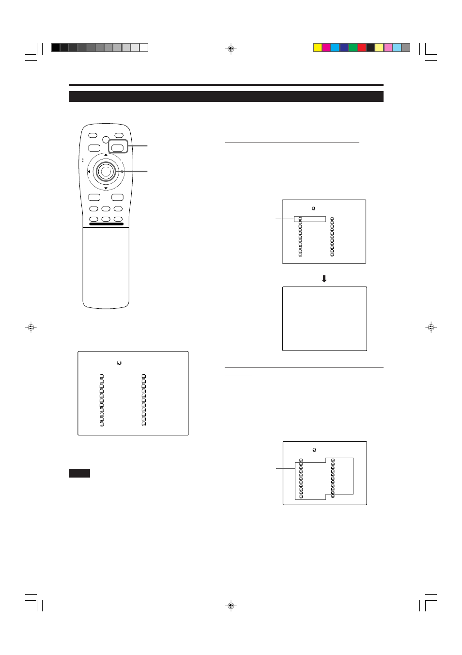 Press menu/enter to set (fix), Remote control unit ■ submenu, Changing (setting) the source (cont.) | Operating the main menu (cont.) | JVC DLA-M5000SCU User Manual | Page 45 / 68