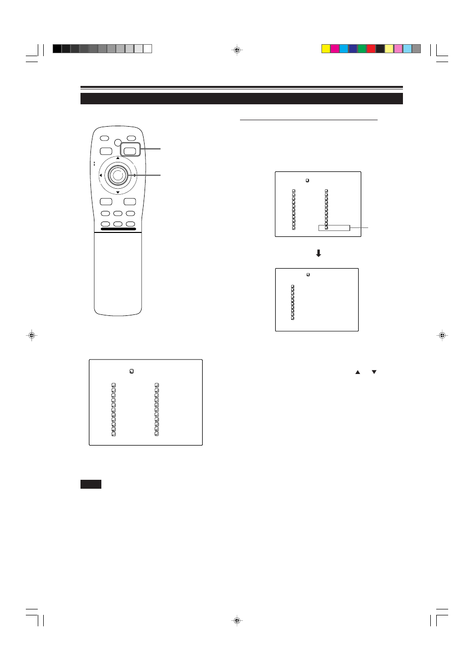 Remote control unit ■ submenu, Changing (setting) the source (cont.), Operating the main menu (cont.) | Press menu/enter down to set a source | JVC DLA-M5000SCU User Manual | Page 46 / 68