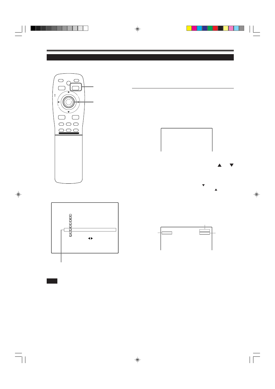 Changing channels (ch change), Remote control unit ■ main menu, Press page back while no menu is displayed | Press the menu/enter button to set, Operating the main menu (cont.) | JVC DLA-M5000SCU User Manual | Page 52 / 68