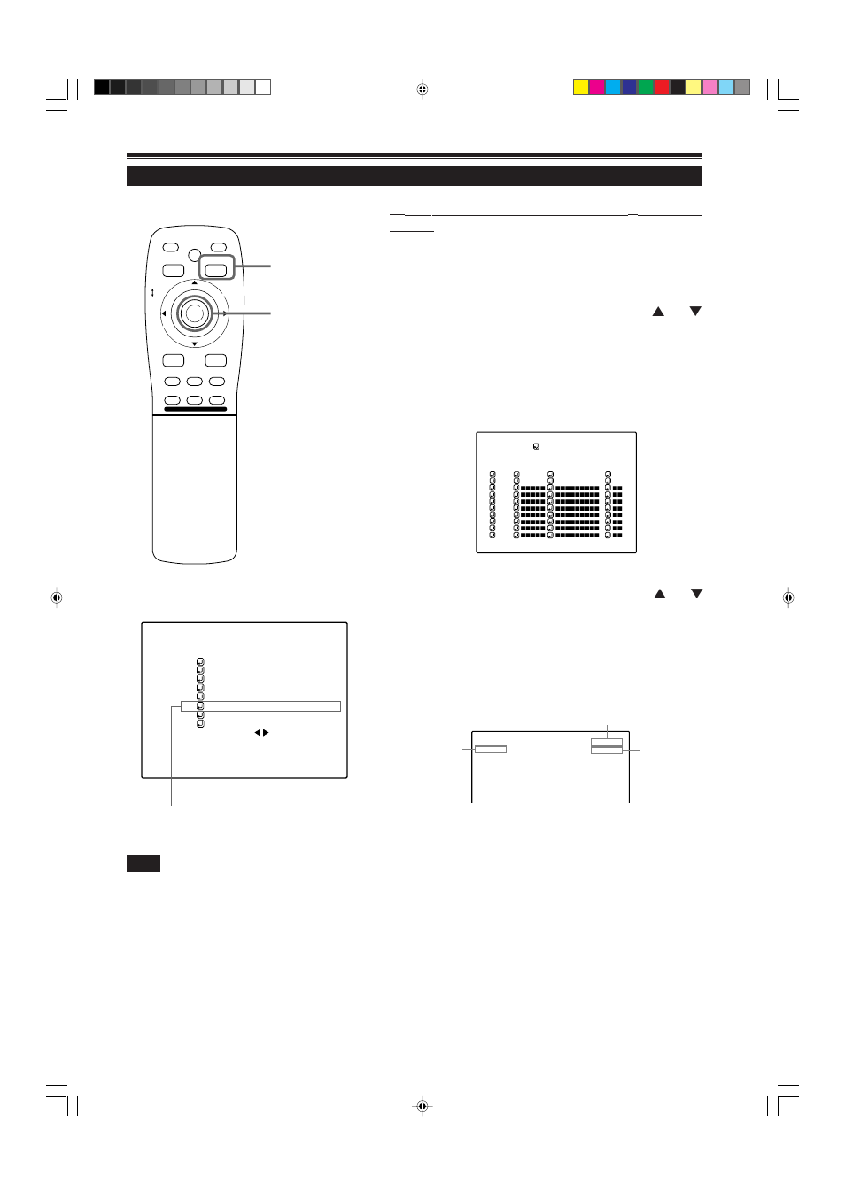 Changing channels (ch change) (cont.), Remote control unit ■ main menu, Press the menu/enter button | Press the menu/enter button to set, Operating the main menu (cont.), Selection” menu | JVC DLA-M5000SCU User Manual | Page 53 / 68