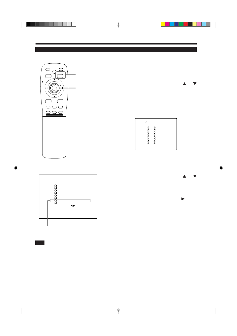 Setting up (or changing) user sources (cont.), Remote control unit ■ main menu, Press the menu/enter button | Press the menu/enter button to set, Operating the main menu (cont.) | JVC DLA-M5000SCU User Manual | Page 55 / 68