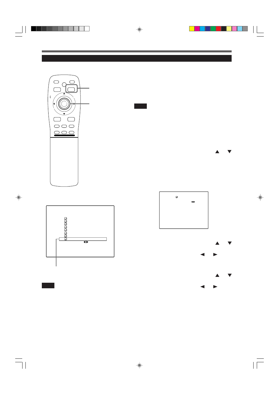 Press the menu/enter button, Press the menu/enter button to set, Press page back twice | JVC DLA-M5000SCU User Manual | Page 57 / 68