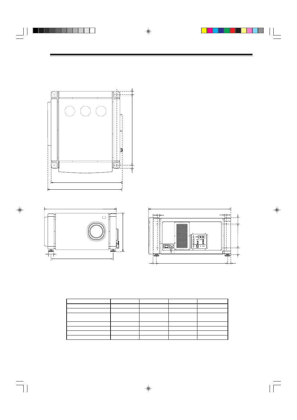 Outside dimensions, Dtv-format signals, 66 specifications (cont.) | Top ■ front ■ side | JVC DLA-M5000SCU User Manual | Page 66 / 68