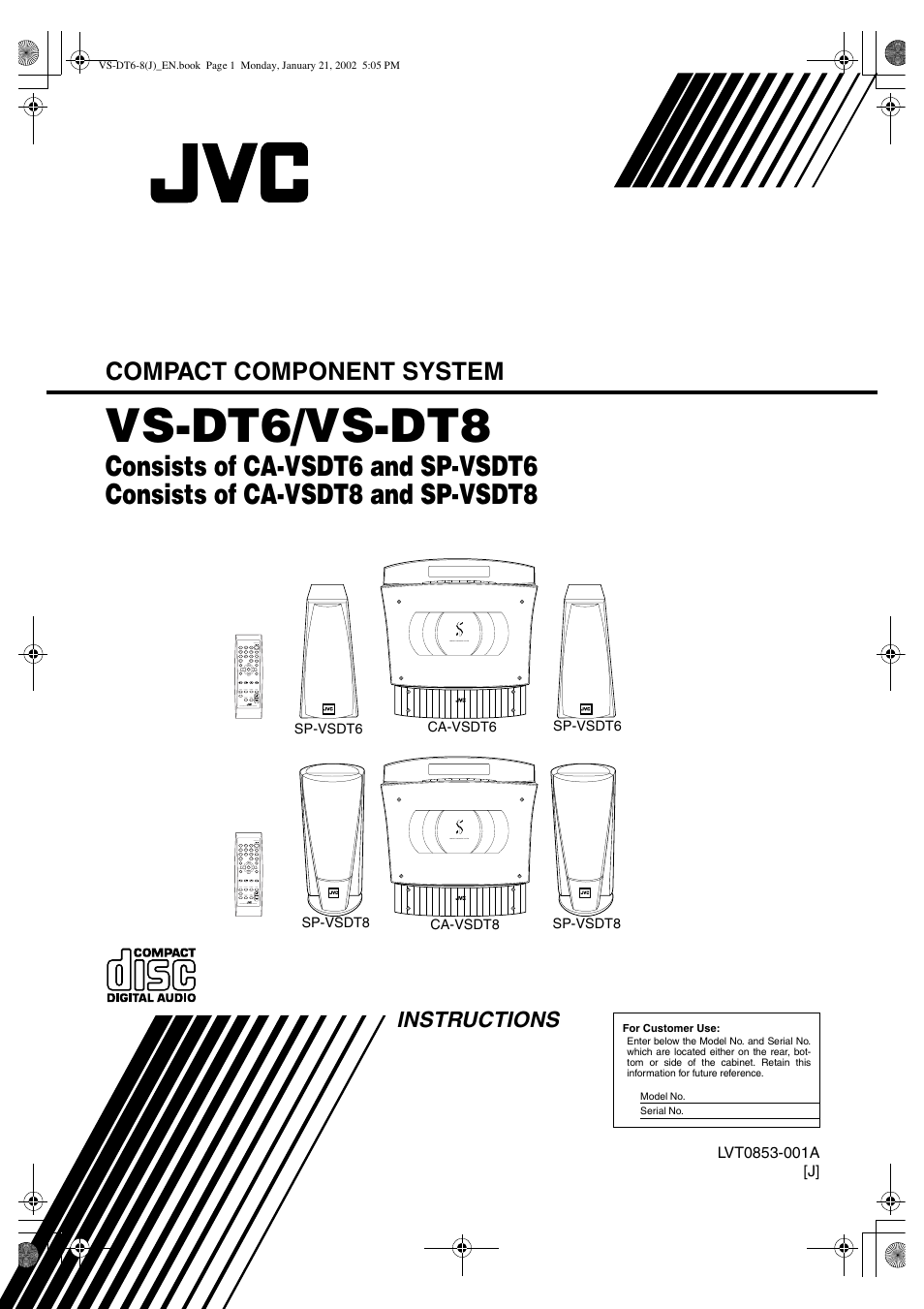 JVC VS-DT8 User Manual | 32 pages