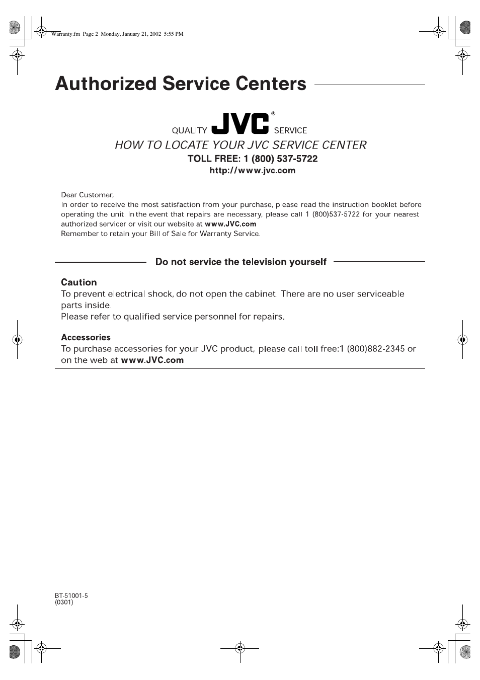 JVC VS-DT8 User Manual | Page 31 / 32