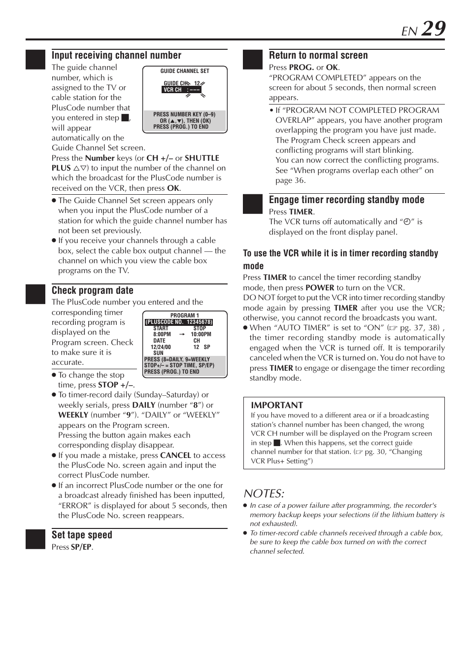 JVC SR-V10U User Manual | Page 29 / 64