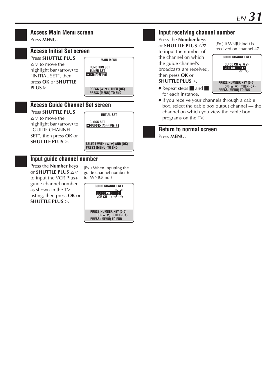 JVC SR-V10U User Manual | Page 31 / 64