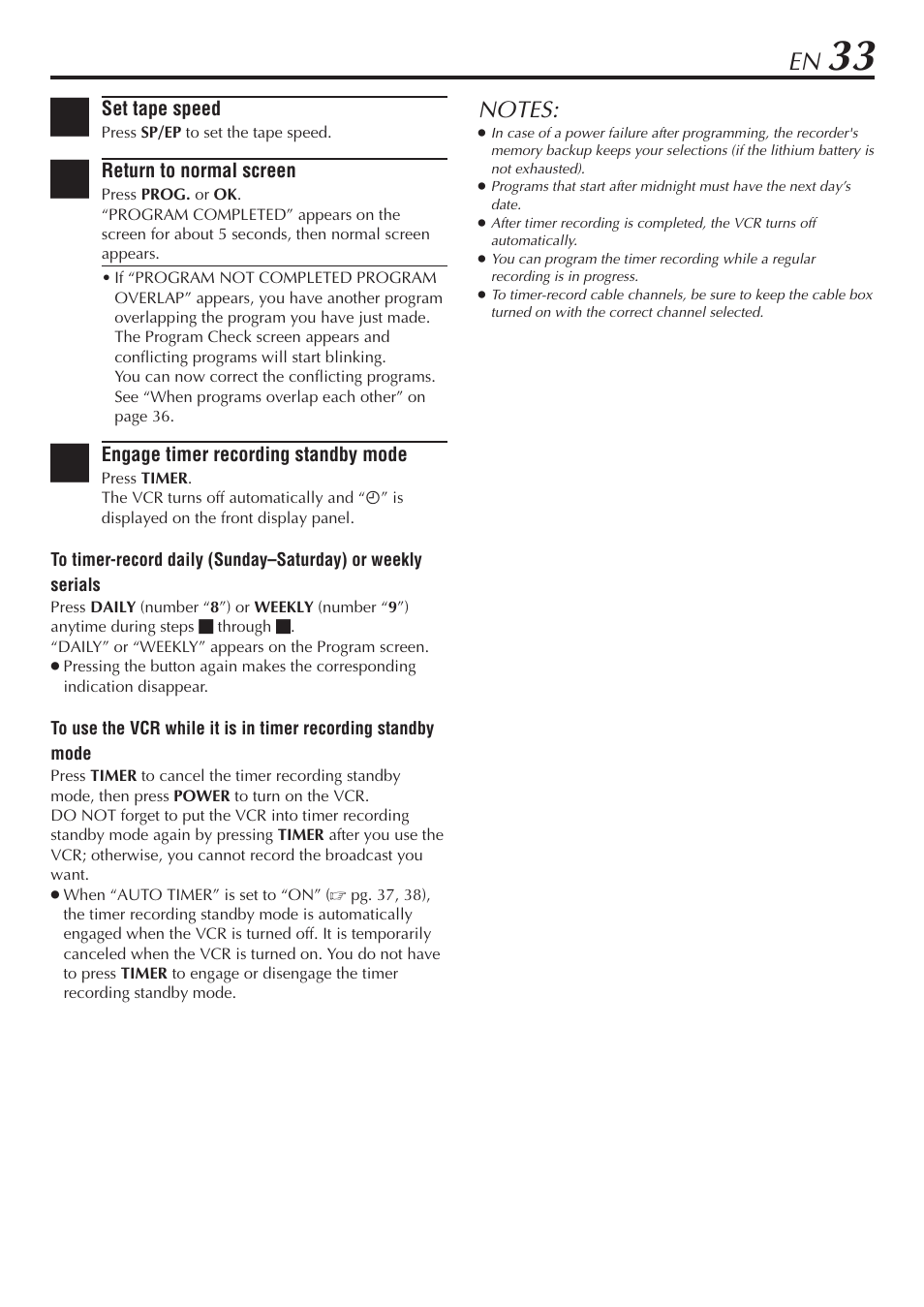 JVC SR-V10U User Manual | Page 33 / 64