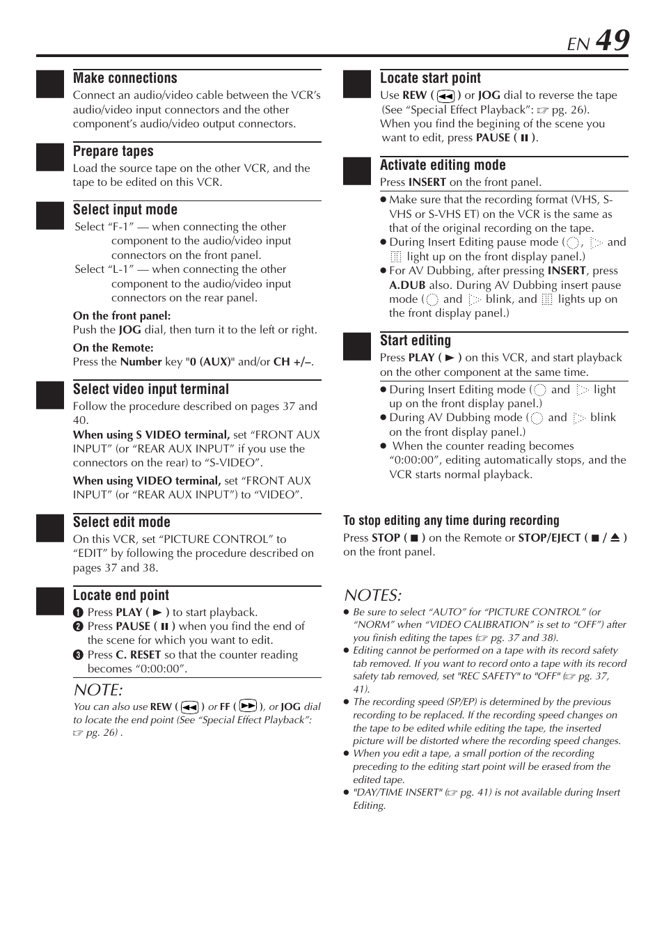 JVC SR-V10U User Manual | Page 49 / 64