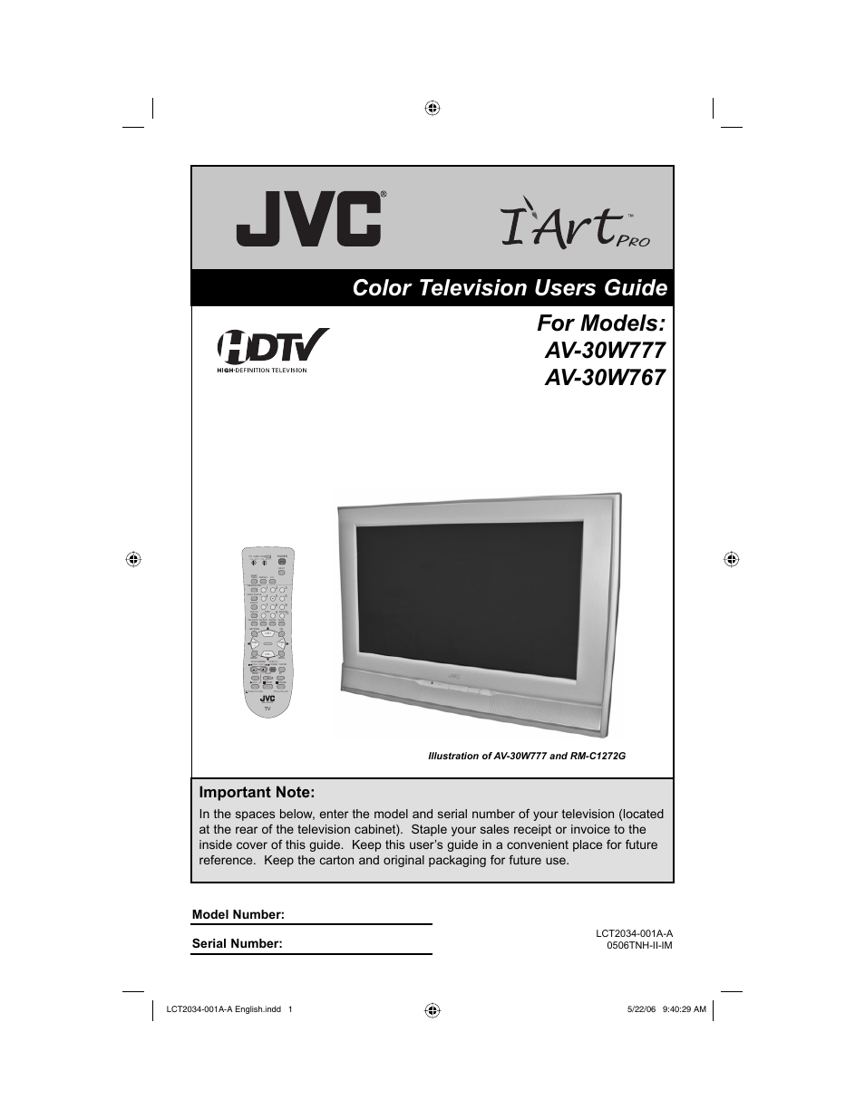 JVC AV 30W777 User Manual | 72 pages