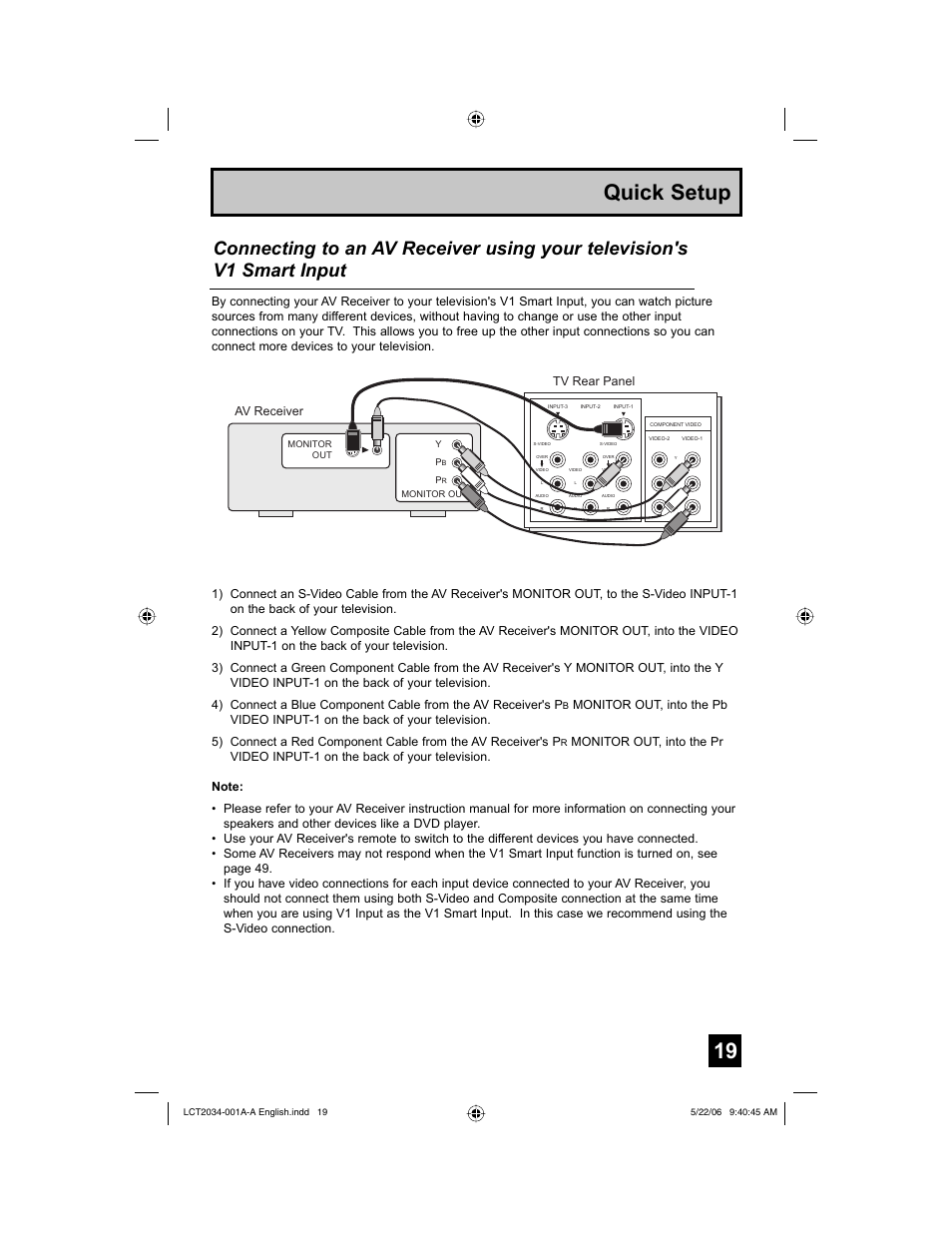 19 quick setup | JVC AV 30W777 User Manual | Page 19 / 72