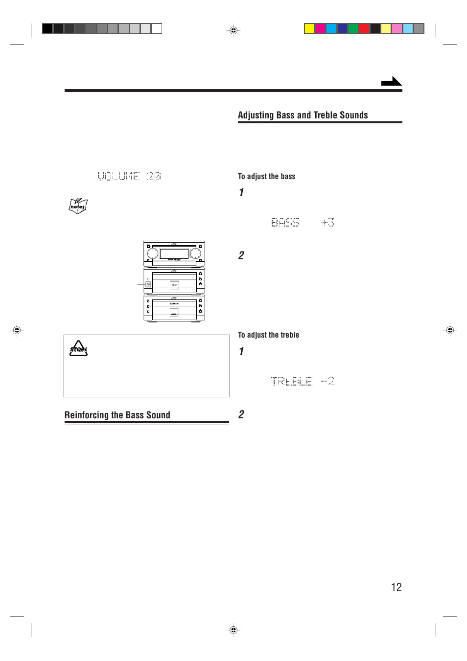 Reinforcing the bass sound, Adjusting bass and treble sounds | JVC XT-UXG66R User Manual | Page 15 / 40