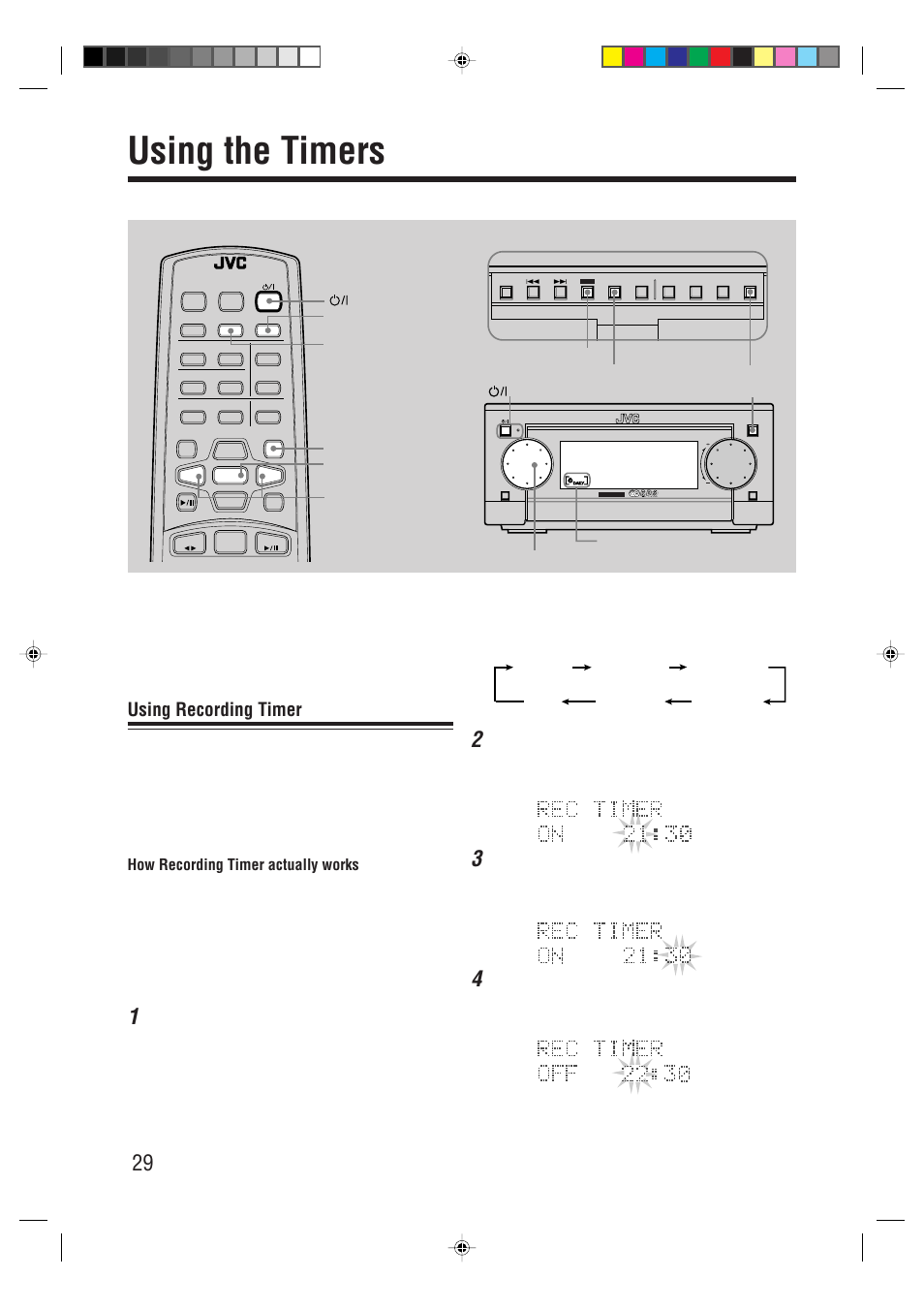 Using the timers, Using recording timer, How recording timer actually works | JVC XT-UXG66R User Manual | Page 32 / 40