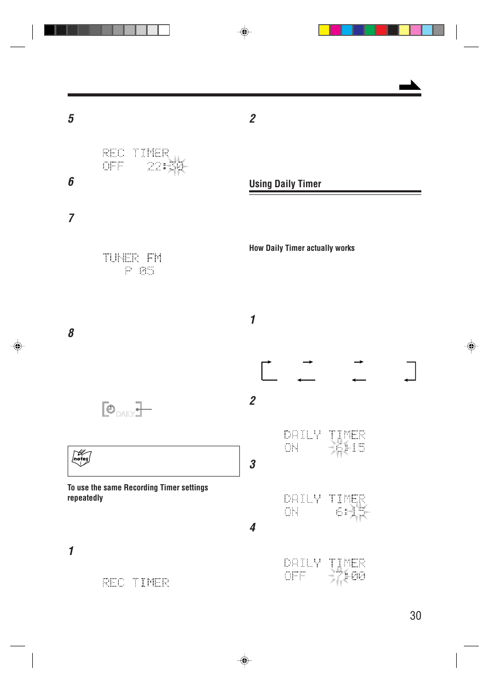 Using daily timer | JVC XT-UXG66R User Manual | Page 33 / 40