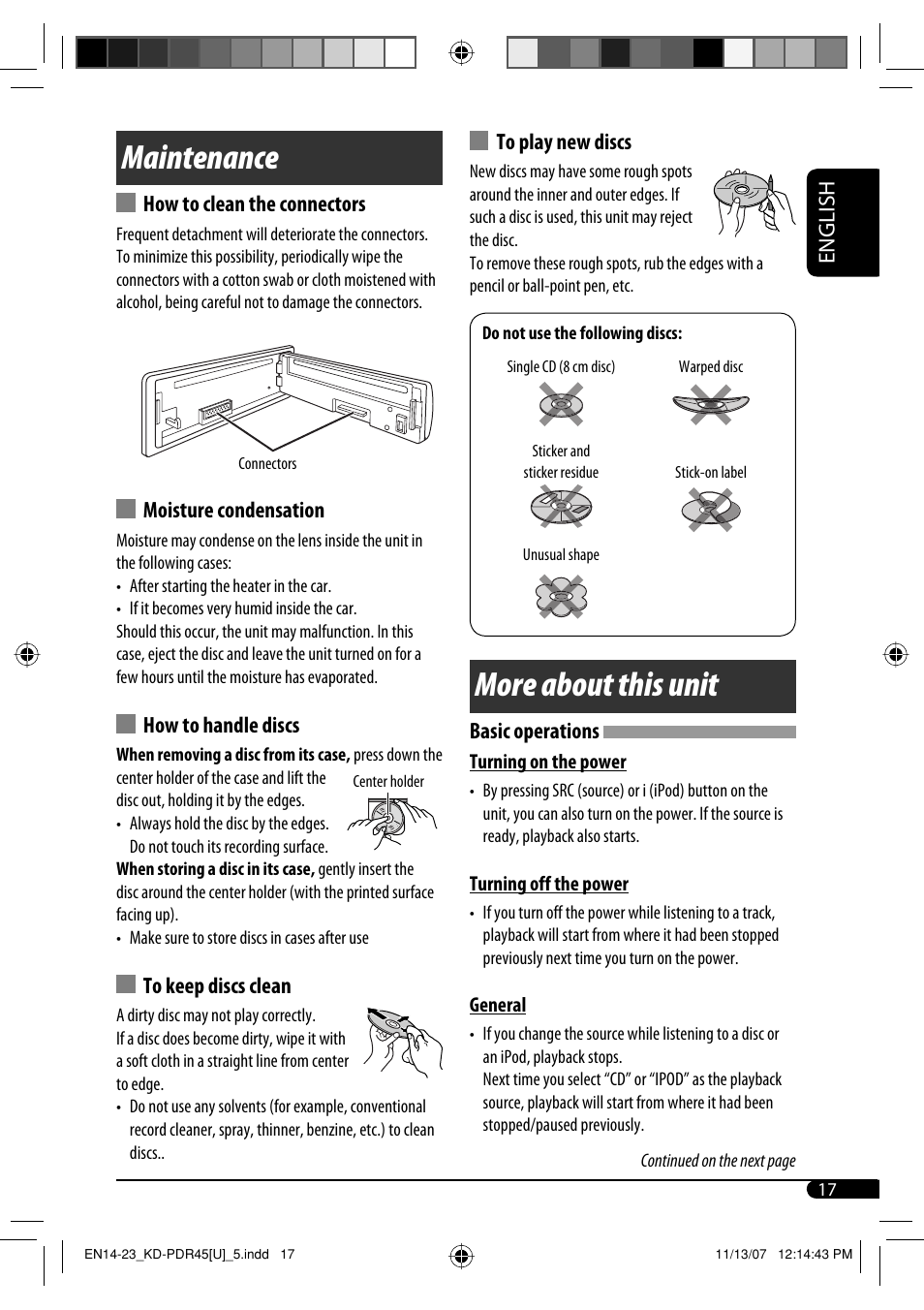 Maintenance, More about this unit | JVC GET0483-001A User Manual | Page 101 / 138