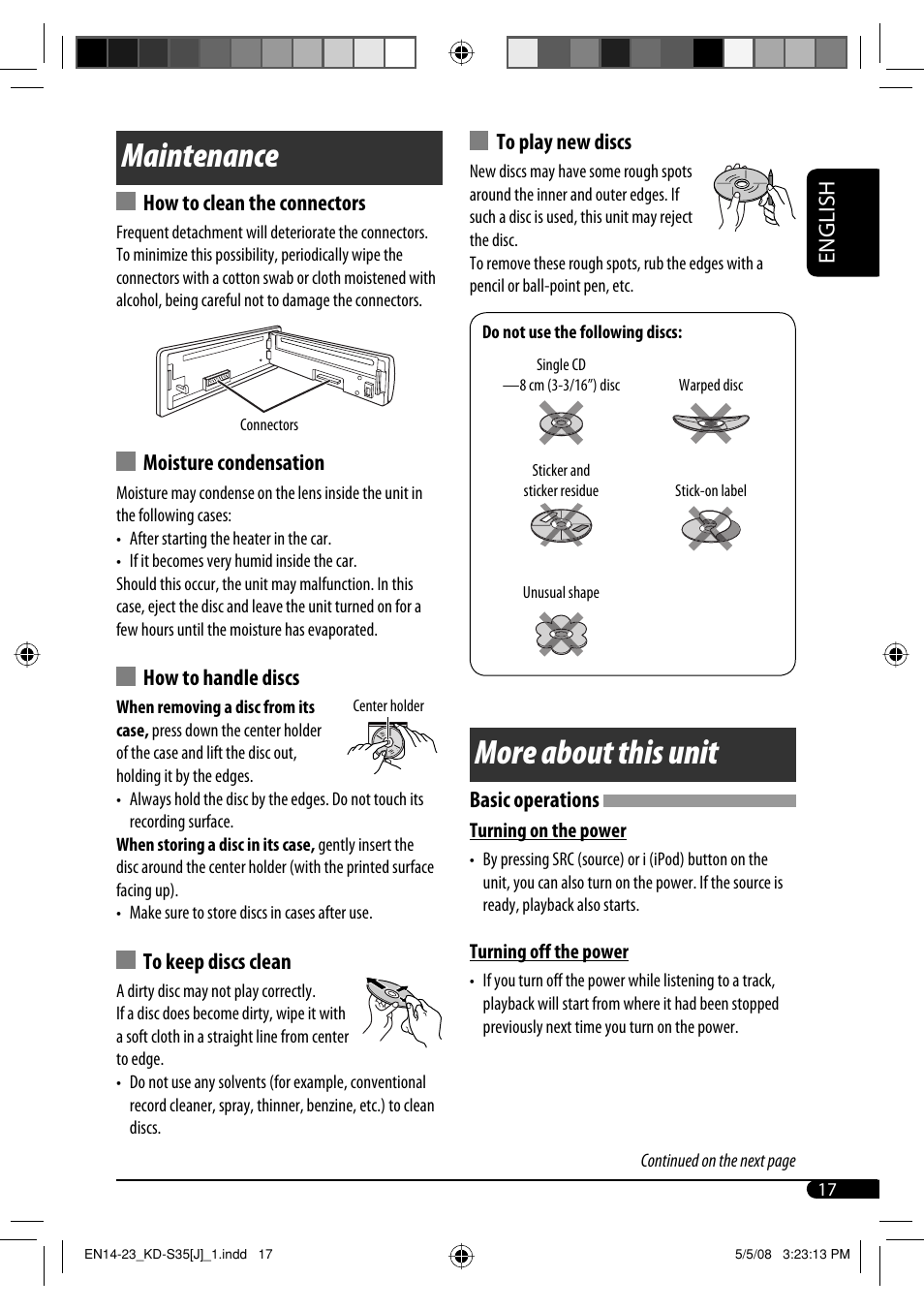 Maintenance, More about this unit | JVC GET0483-001A User Manual | Page 129 / 138