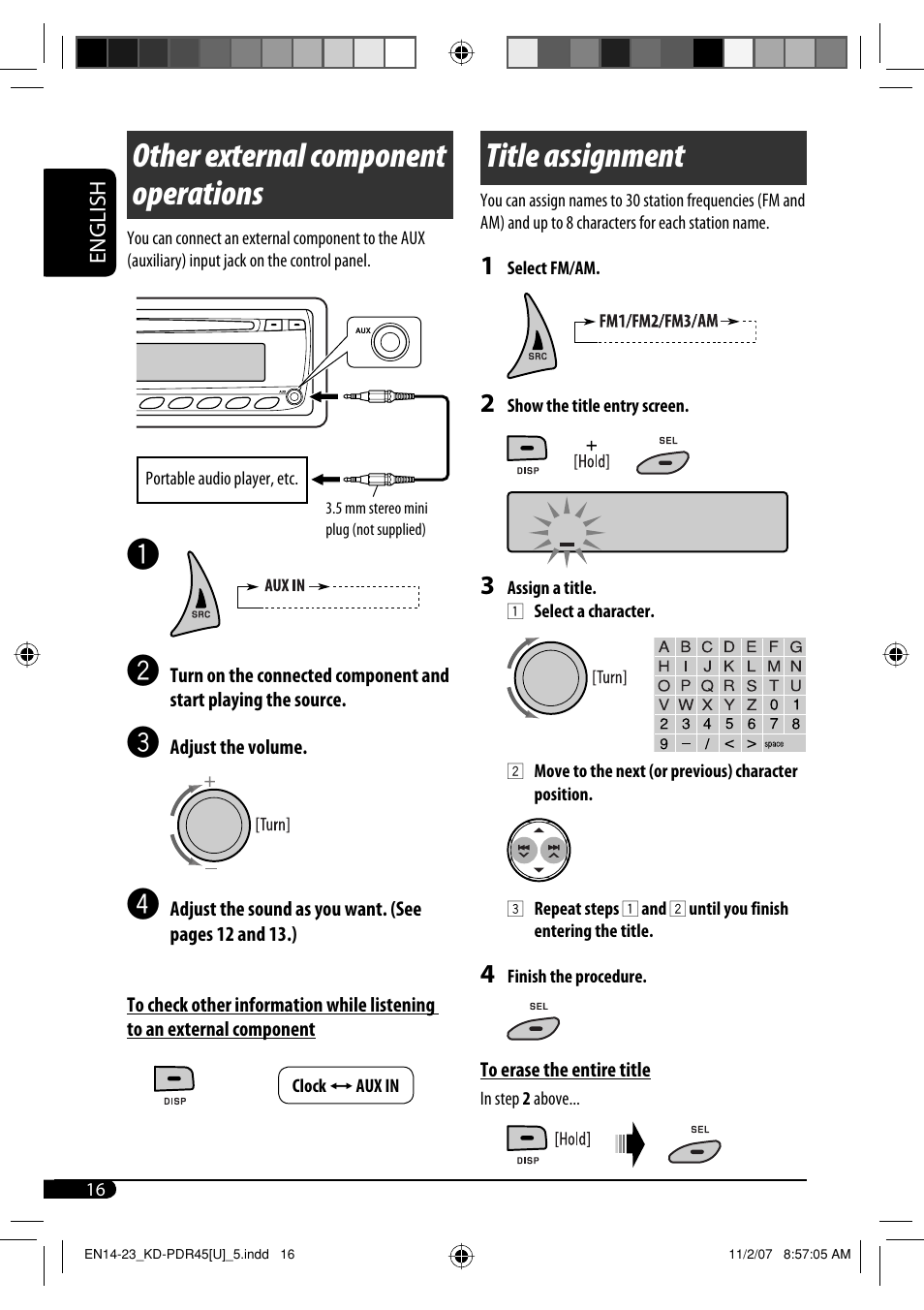 Other external component operations, Title assignment | JVC GET0483-001A User Manual | Page 44 / 138