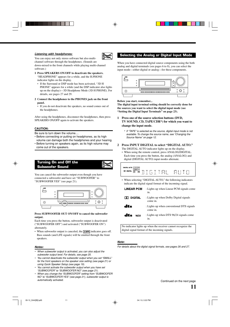 JVC RX-5042S  EN User Manual | Page 15 / 40