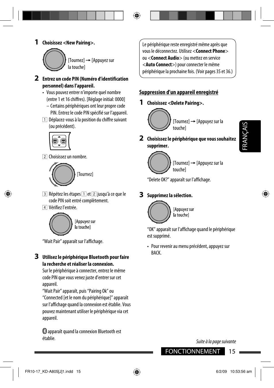 15 français fonctionnement | JVC CD Receiver KD-R800 User Manual | Page 115 / 151