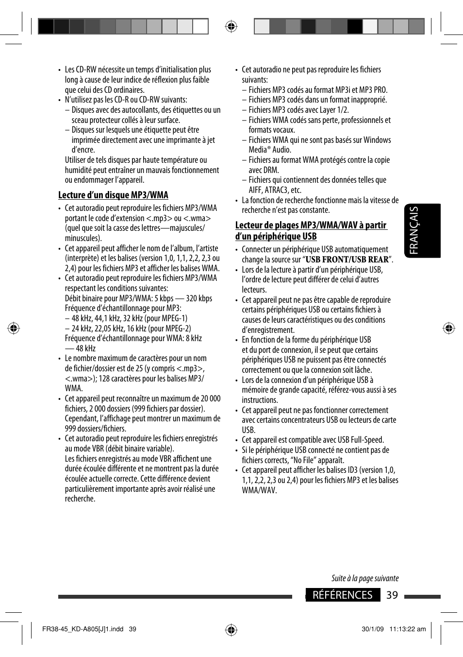 39 références français | JVC CD Receiver KD-R800 User Manual | Page 139 / 151
