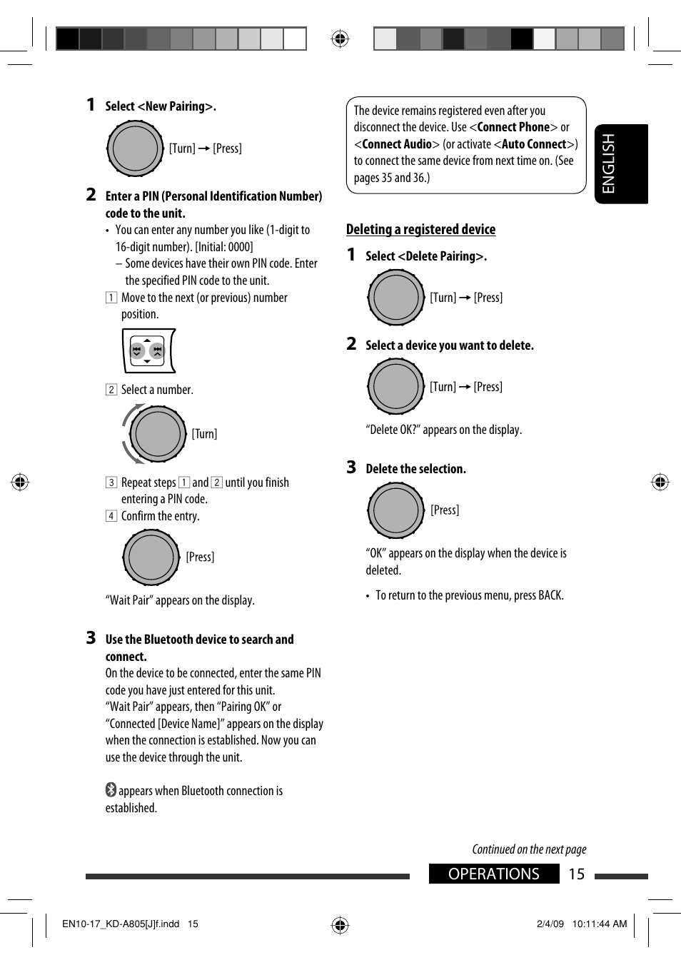 English 15 operations | JVC CD Receiver KD-R800 User Manual | Page 15 / 151