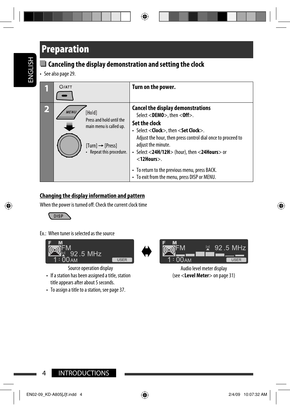 Preparation | JVC CD Receiver KD-R800 User Manual | Page 4 / 151