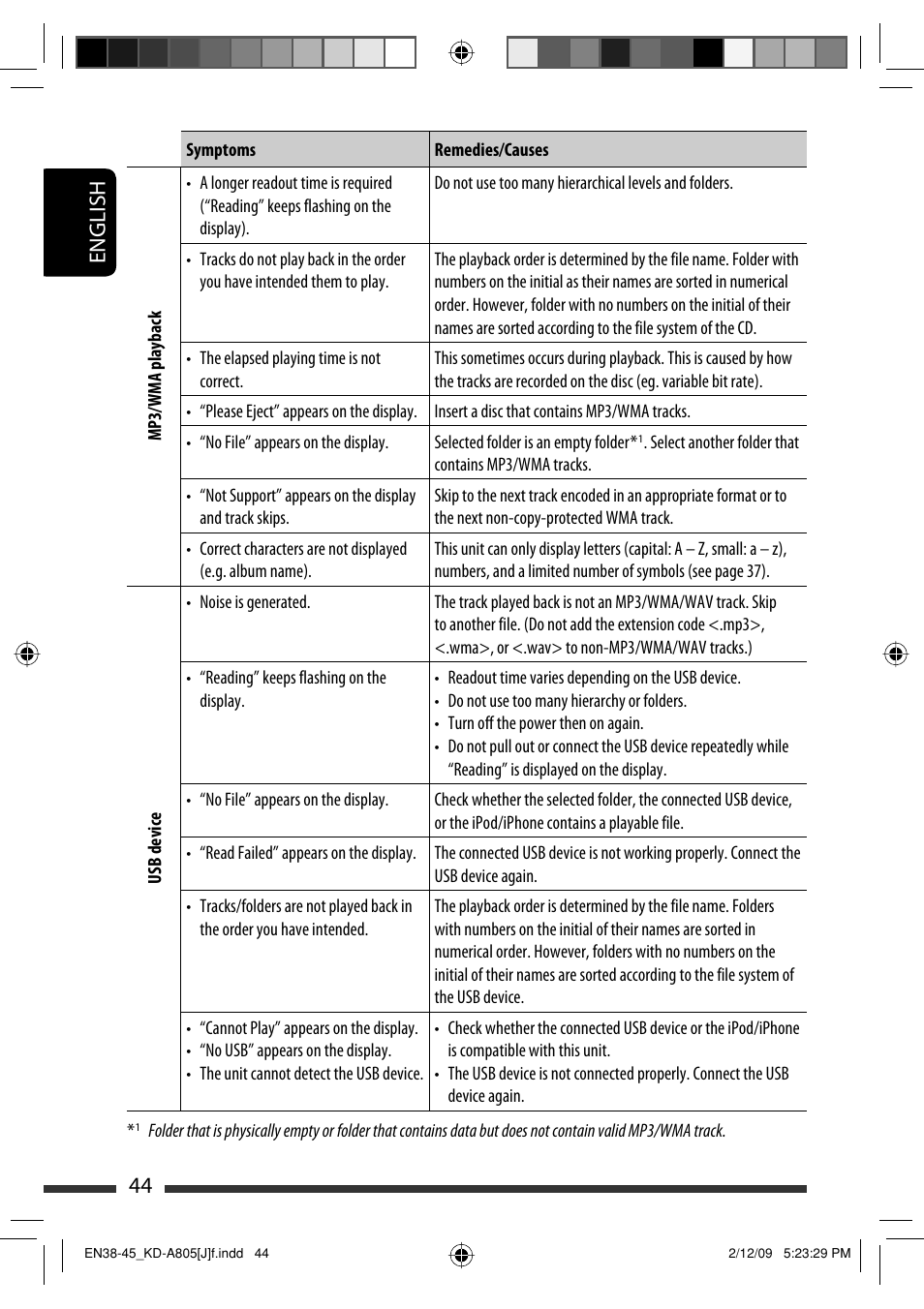 English 44 | JVC CD Receiver KD-R800 User Manual | Page 44 / 151