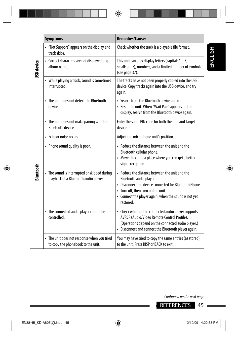 English 45 references | JVC CD Receiver KD-R800 User Manual | Page 45 / 151