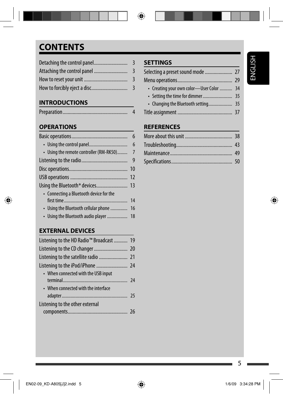 JVC CD Receiver KD-R800 User Manual | Page 5 / 151
