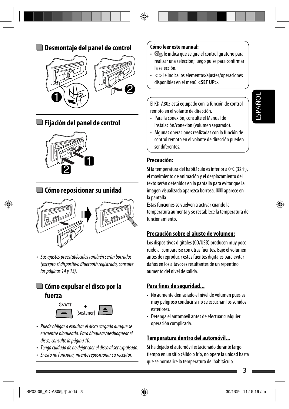 Cómo expulsar el disco por la fuerza | JVC CD Receiver KD-R800 User Manual | Page 53 / 151