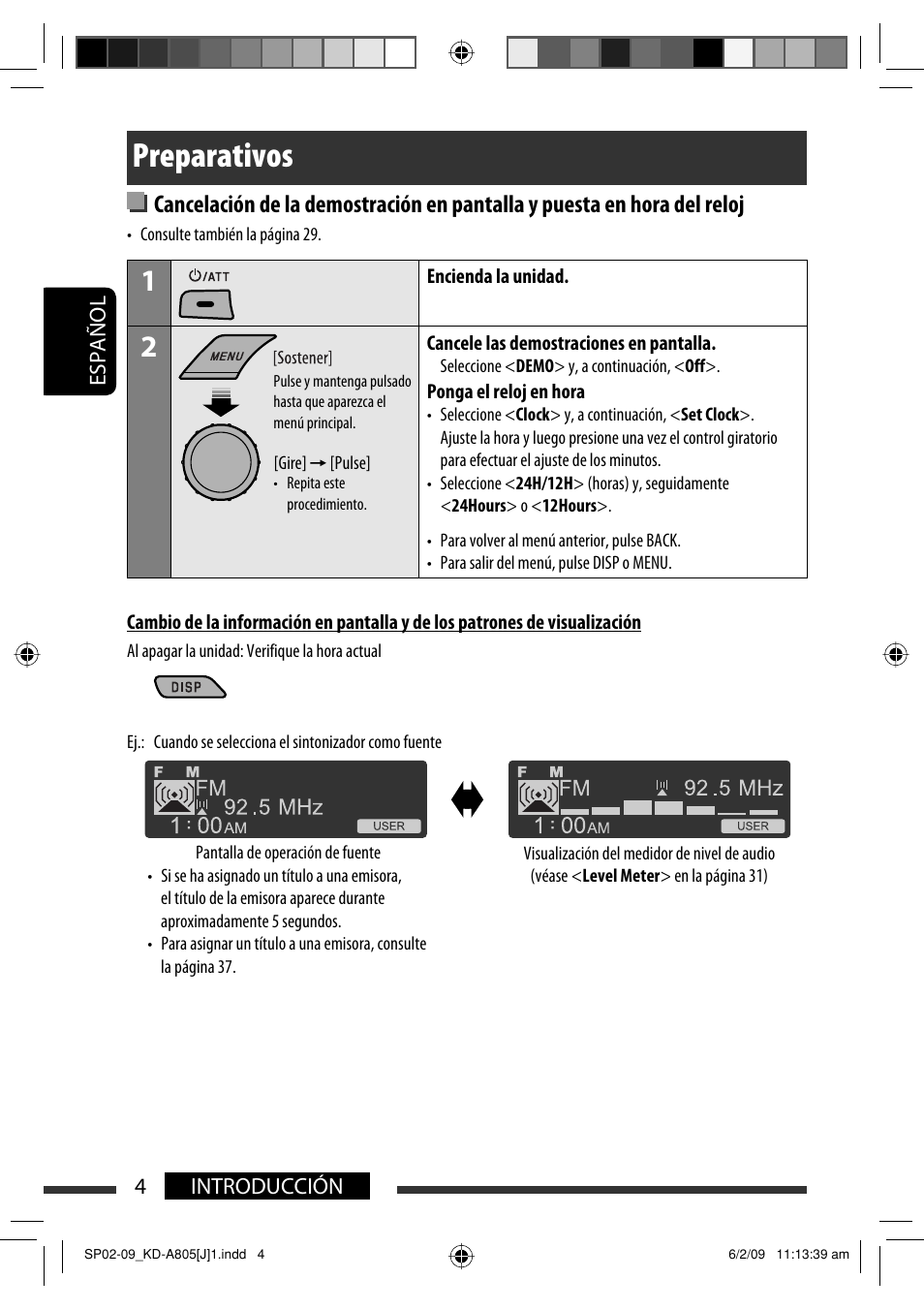 Preparativos | JVC CD Receiver KD-R800 User Manual | Page 54 / 151