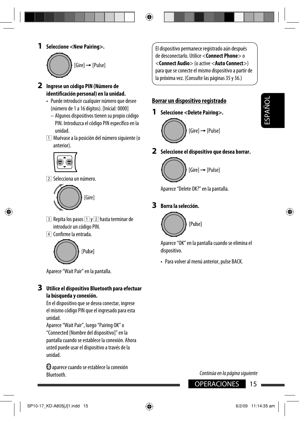 15 operaciones español | JVC CD Receiver KD-R800 User Manual | Page 65 / 151