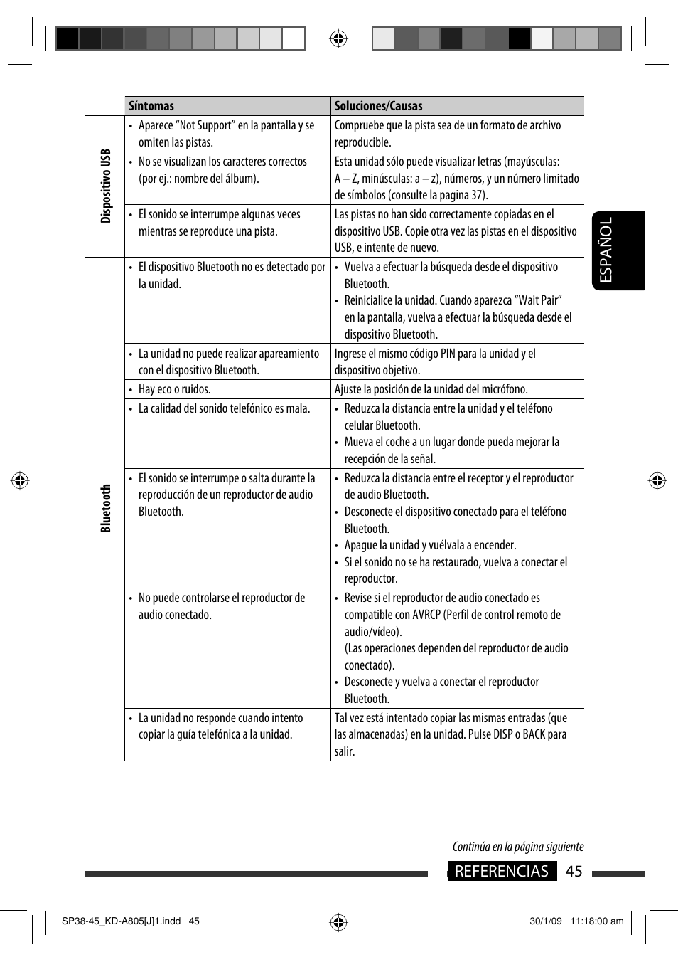 45 referencias español | JVC CD Receiver KD-R800 User Manual | Page 95 / 151