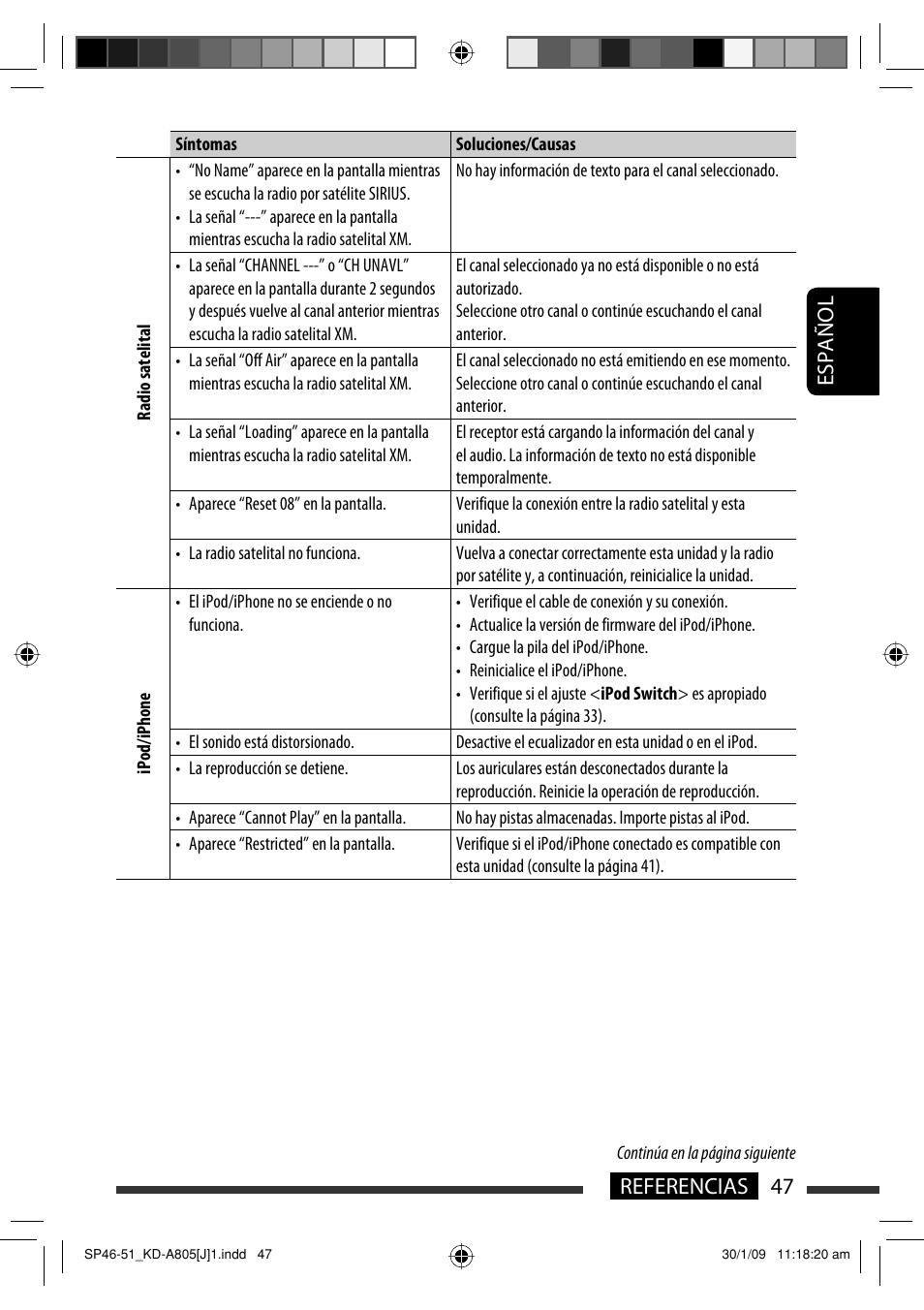 47 referencias español | JVC CD Receiver KD-R800 User Manual | Page 97 / 151