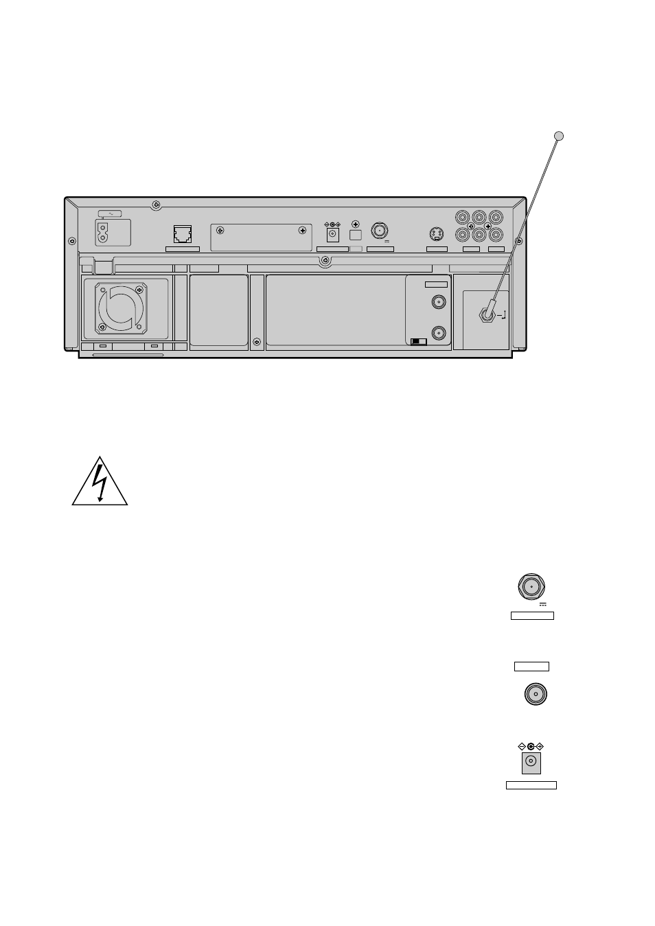 User and installation guide, Vhf/uhf a, Vhf c | Is reserved for future use, Page 2-4, Accessory jack | JVC HM-DSR100U User Manual | Page 16 / 207