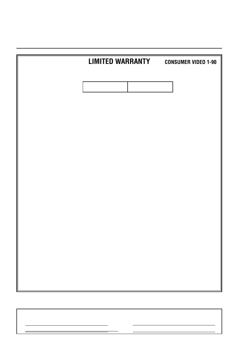 User and installation guide, Limited warranty, Arranty | Consumer video 1-90 | JVC HM-DSR100U User Manual | Page 198 / 207