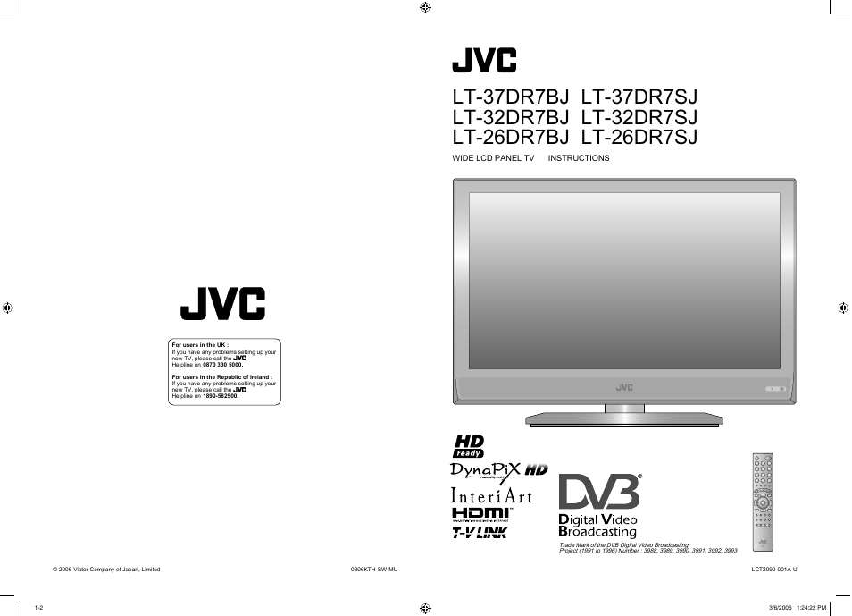 JVC DynaPix LT-37DR7SJ User Manual | 26 pages