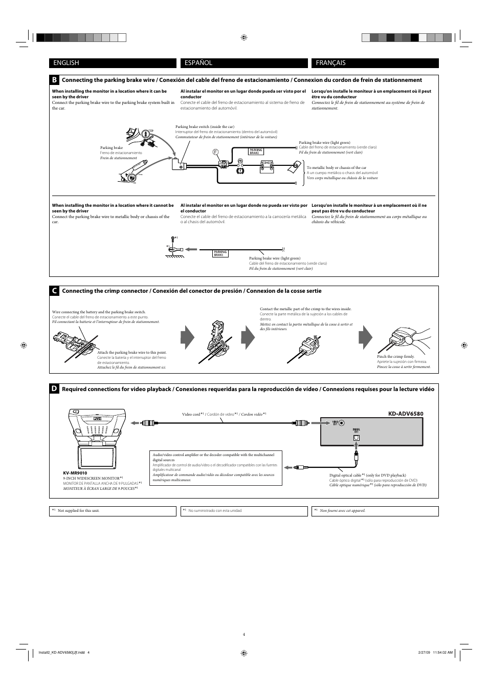 English español français | JVC GET0592-002A User Manual | Page 4 / 6