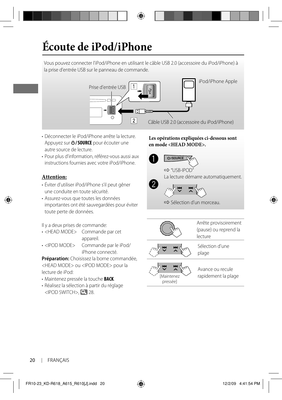 Écoute de ipod/iphone | JVC KD-A615 User Manual | Page 104 / 131