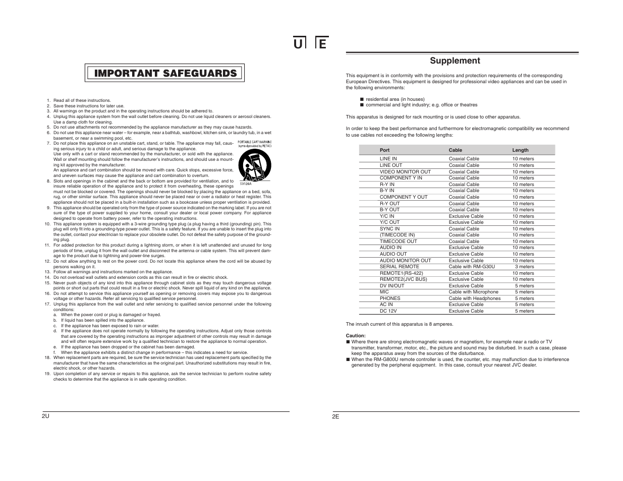 Supplement | JVC BR-DV600U User Manual | Page 2 / 24