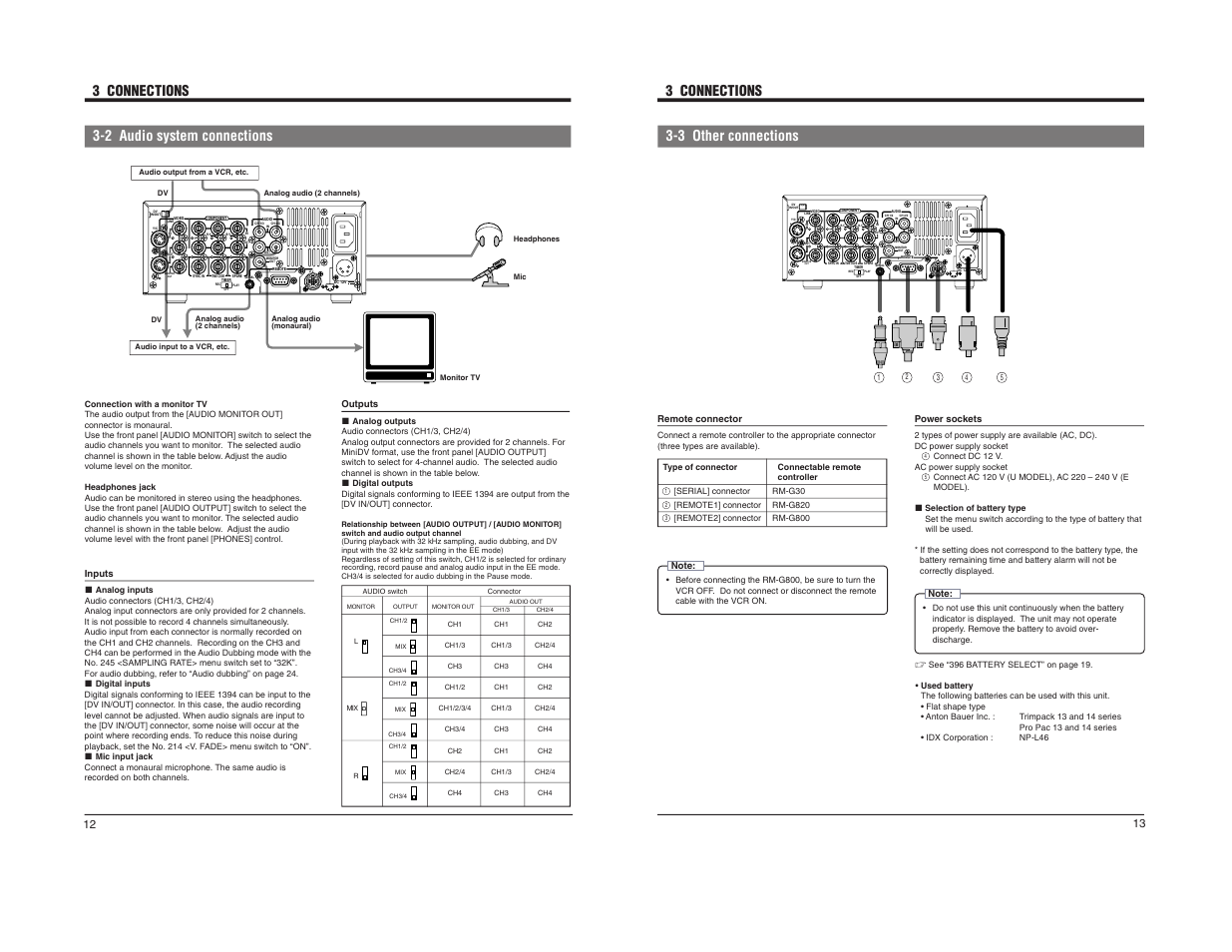 Monitor out, 2 audio system connections 3 connections, 3 other connections 3 connections | JVC BR-DV600U User Manual | Page 8 / 24