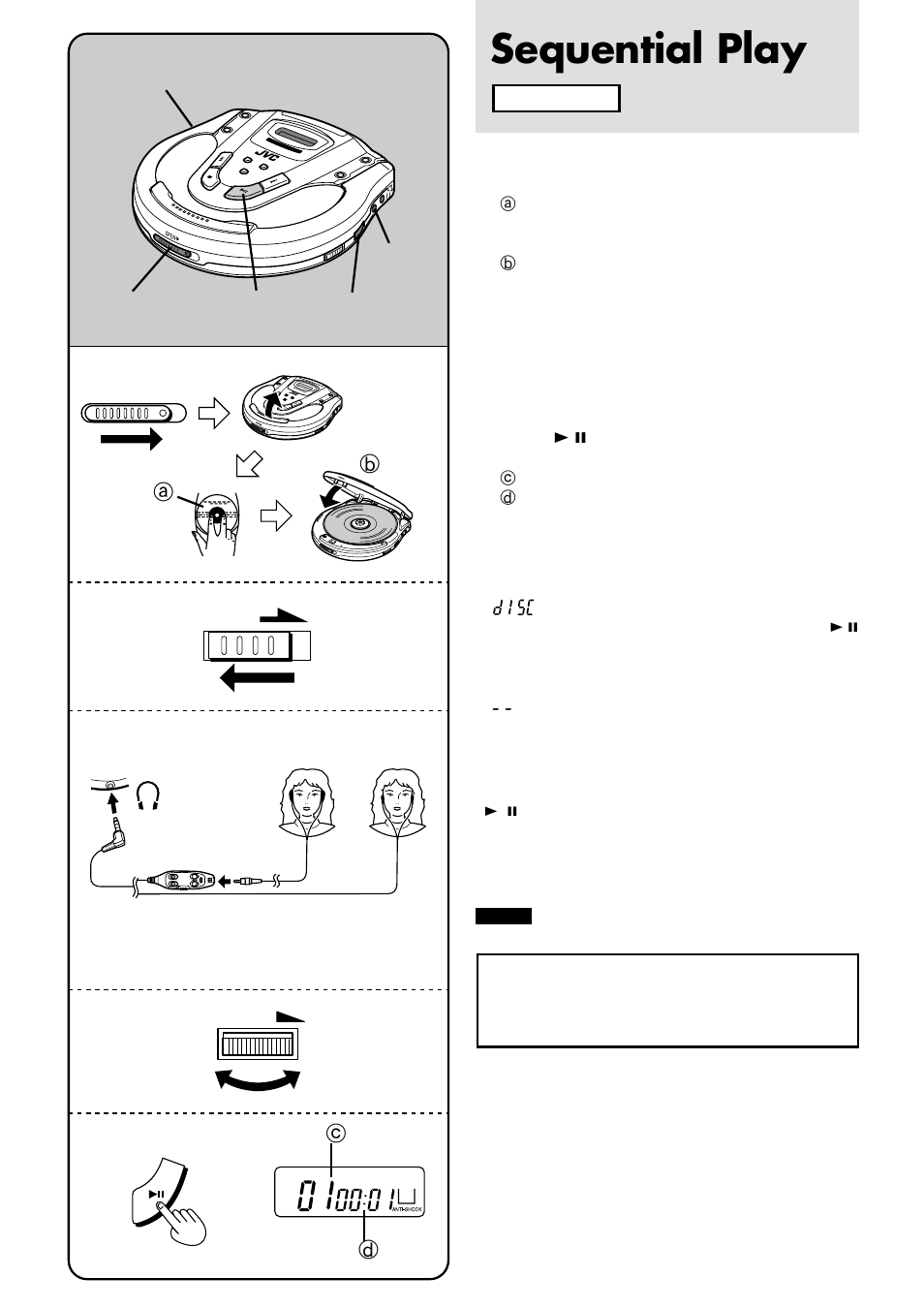 Sequential play, Basic play | JVC XL-PG31 User Manual | Page 12 / 38