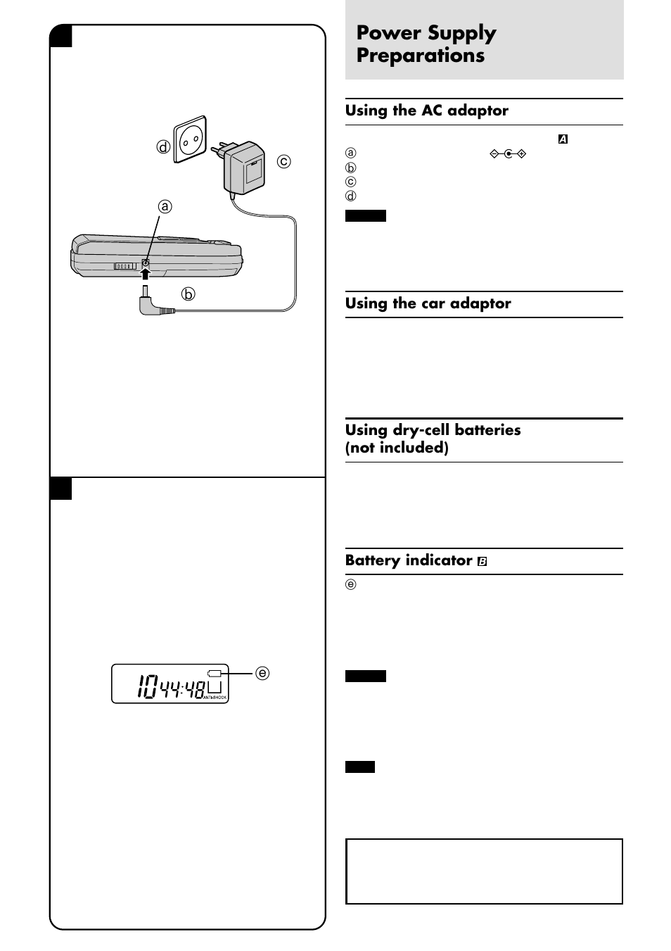 Power supply preparations | JVC XL-PG31 User Manual | Page 8 / 38