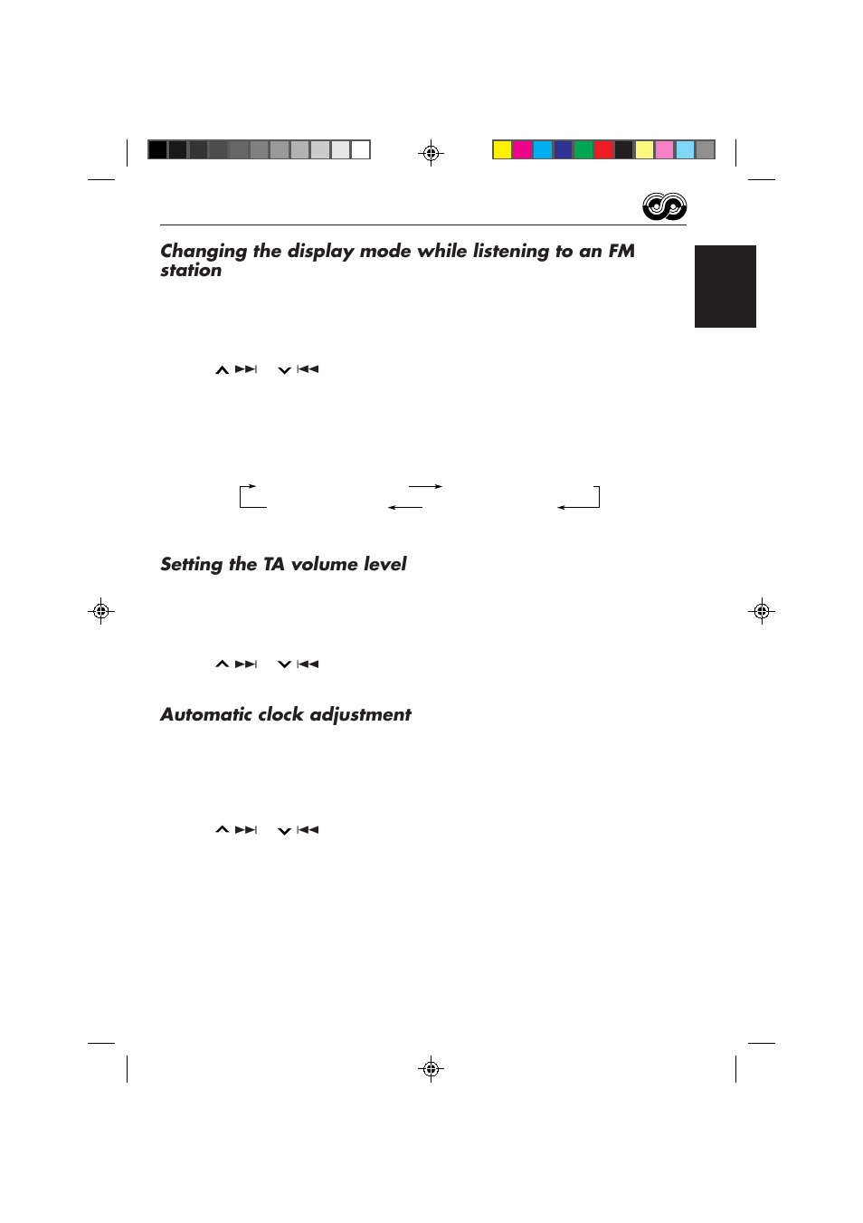Setting the ta volume level, Automatic clock adjustment | JVC KD-SX878R User Manual | Page 17 / 46