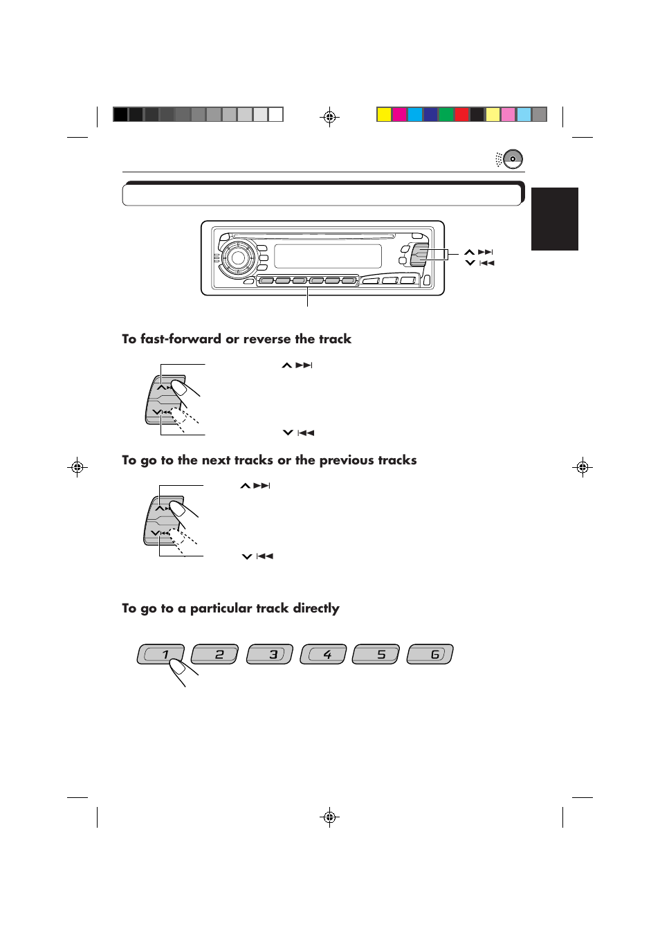 Locating a track or a particular portion on a cd | JVC KD-SX878R User Manual | Page 19 / 46