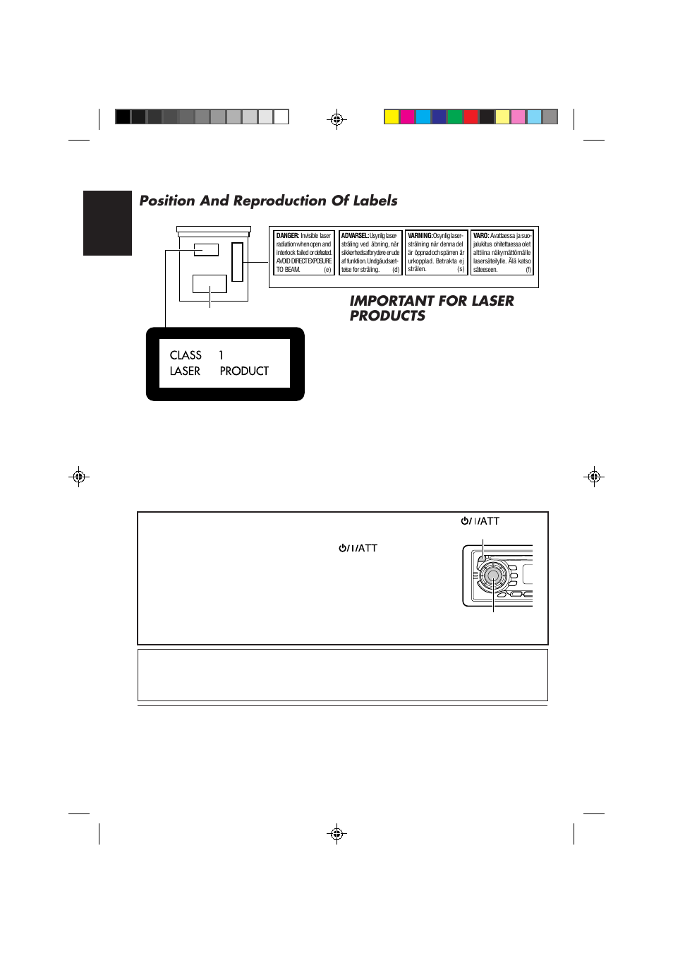 How to reset your unit, Position and reproduction of labels, Important for laser products | JVC KD-SX878R User Manual | Page 2 / 46